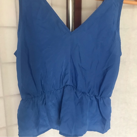 ZINGA Blue Top with Ruffles Size M - Picture 9 of 12